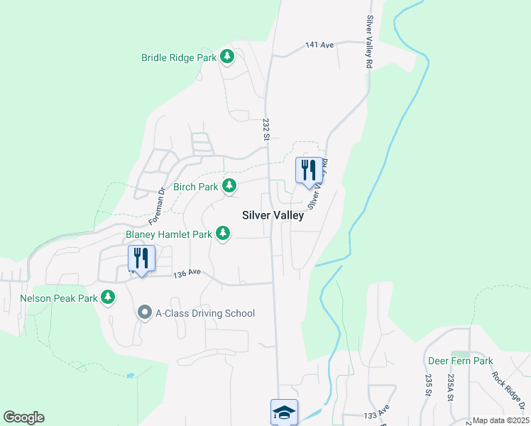 map of restaurants, bars, coffee shops, grocery stores, and more near 13771 232 Street in Maple Ridge