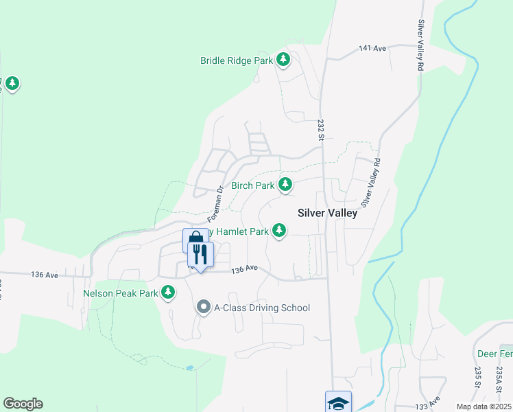 map of restaurants, bars, coffee shops, grocery stores, and more near 13753 230A Street in Maple Ridge