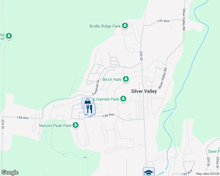 map of restaurants, bars, coffee shops, grocery stores, and more near 13753 230A Street in Maple Ridge