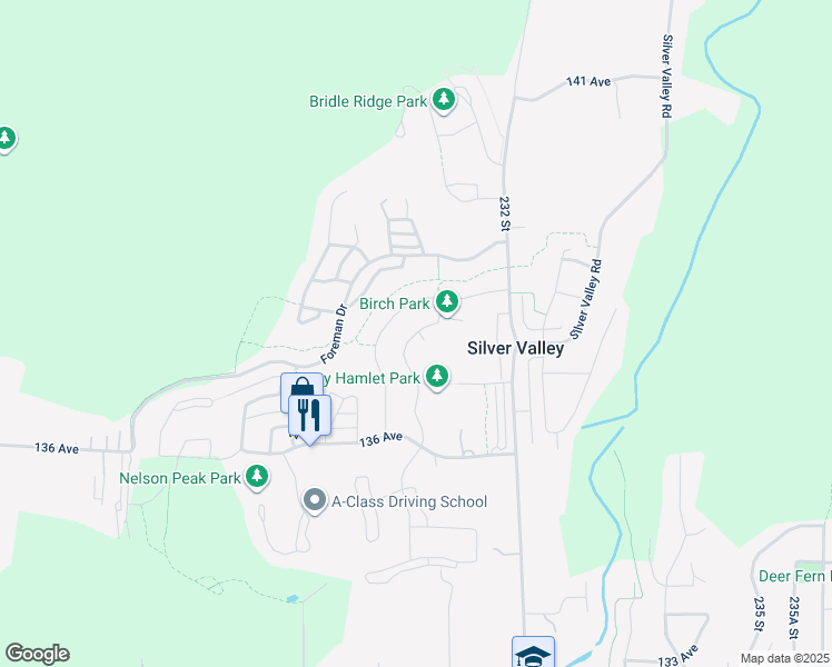 map of restaurants, bars, coffee shops, grocery stores, and more near 13769 230A Street in Maple Ridge