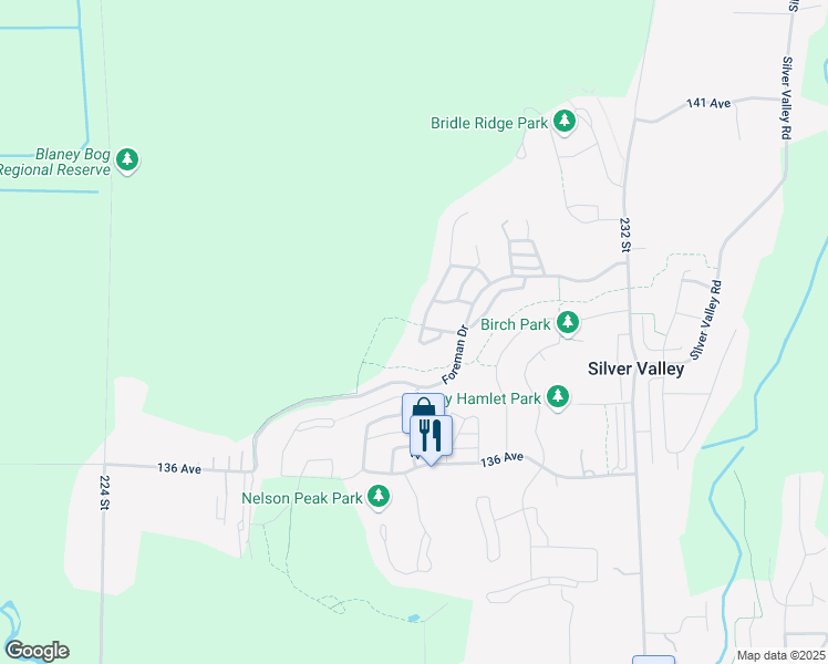 map of restaurants, bars, coffee shops, grocery stores, and more near 22846 Docksteader Circle in Maple Ridge