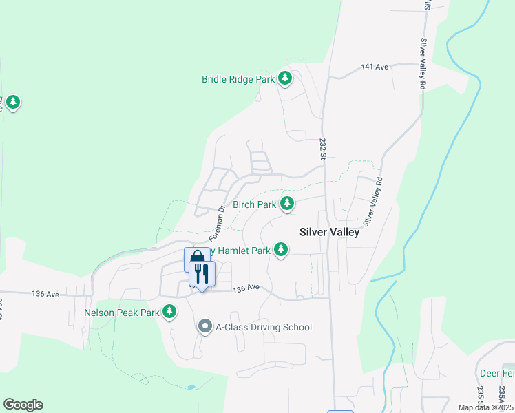 map of restaurants, bars, coffee shops, grocery stores, and more near 13753 230A Street in Maple Ridge