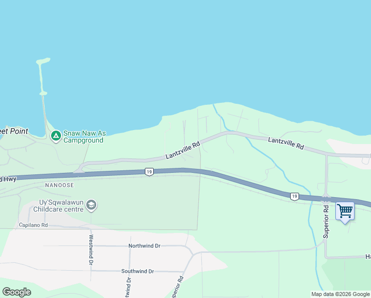 map of restaurants, bars, coffee shops, grocery stores, and more near 7900 Lantzville Road in Lantzville