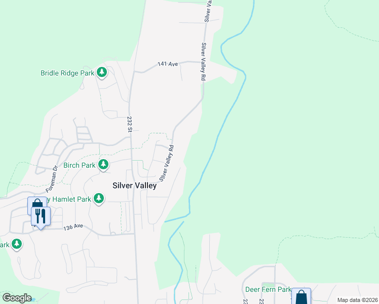 map of restaurants, bars, coffee shops, grocery stores, and more near 13868 Silver Valley Road in Maple Ridge