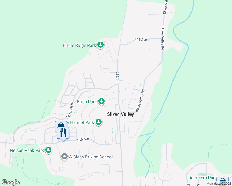 map of restaurants, bars, coffee shops, grocery stores, and more near 13863 232 Street in Maple Ridge