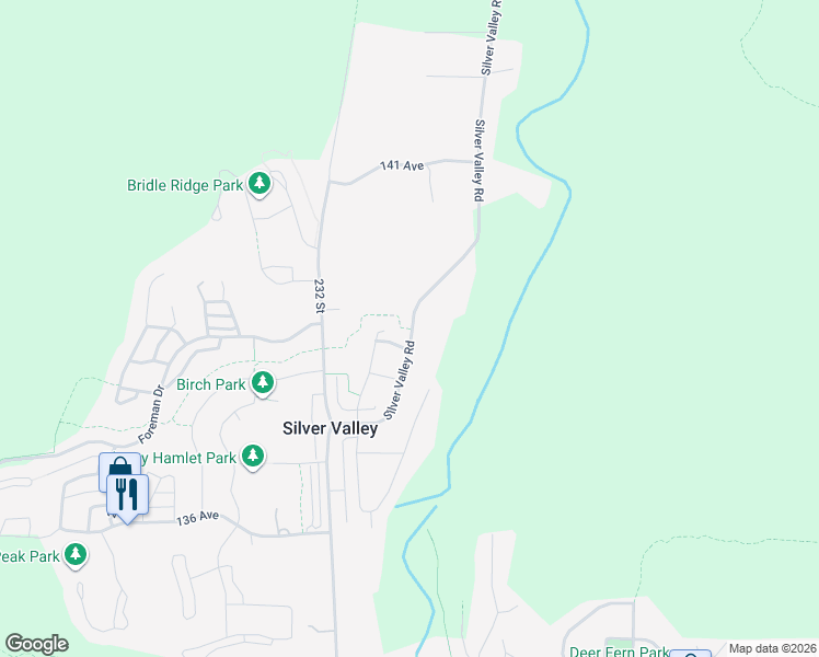 map of restaurants, bars, coffee shops, grocery stores, and more near 13868 Silver Valley Road in Maple Ridge