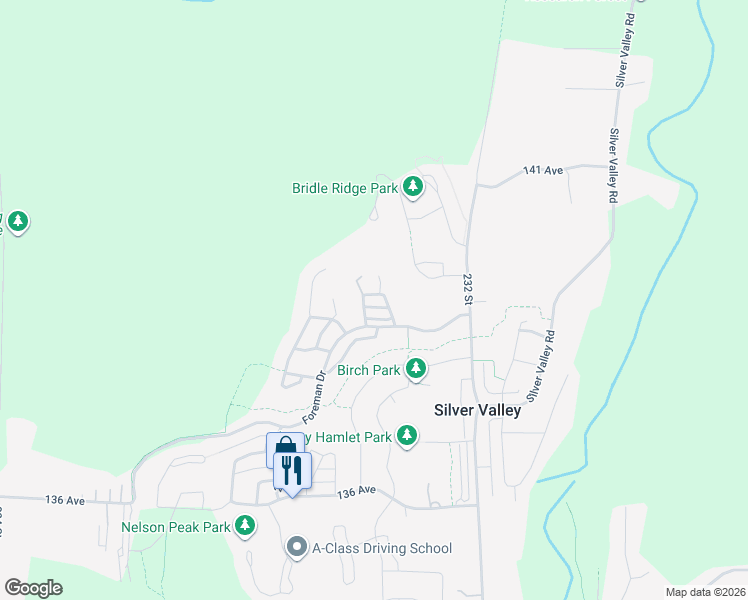 map of restaurants, bars, coffee shops, grocery stores, and more near 22986 139A Avenue in Maple Ridge