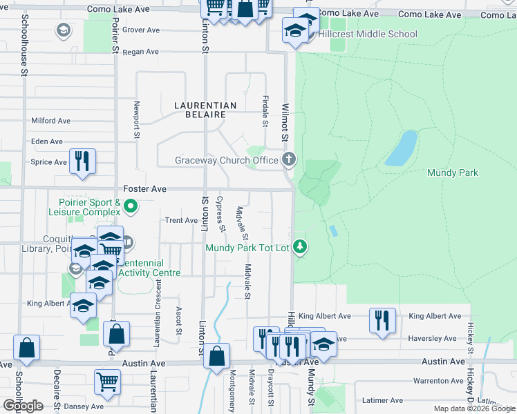 map of restaurants, bars, coffee shops, grocery stores, and more near 2039 Compton Court in Coquitlam