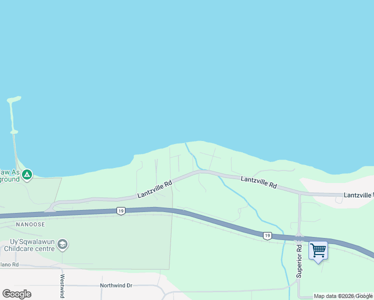 map of restaurants, bars, coffee shops, grocery stores, and more near 7850 Shangri-La Road in Lantzville