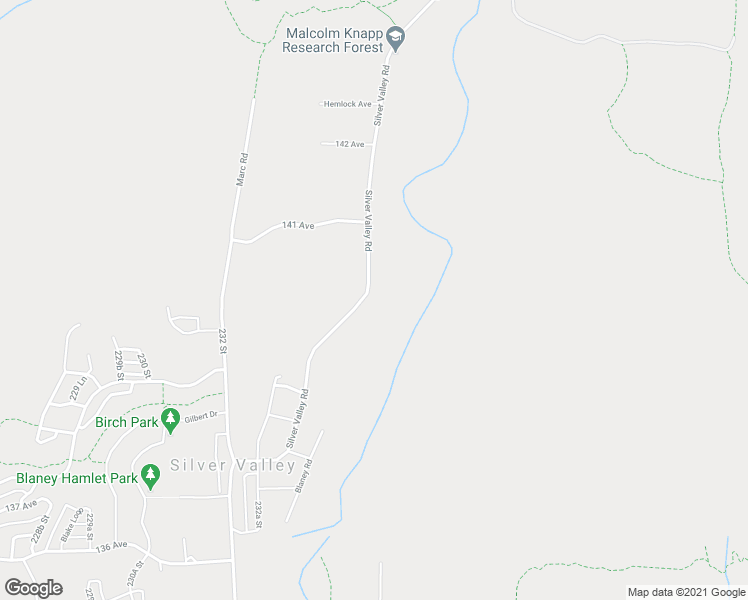 map of restaurants, bars, coffee shops, grocery stores, and more near 14050 Silver Valley Road in Maple Ridge