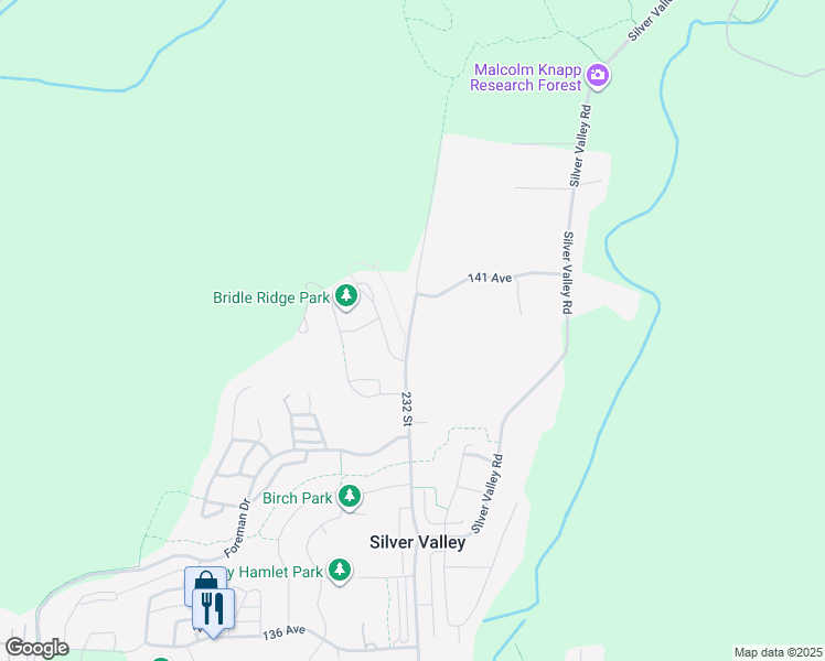 map of restaurants, bars, coffee shops, grocery stores, and more near 14042 232 Street in Maple Ridge