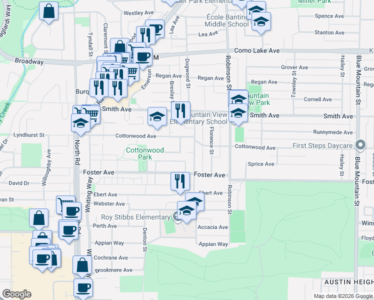 map of restaurants, bars, coffee shops, grocery stores, and more near 678 Fairview Street in Coquitlam