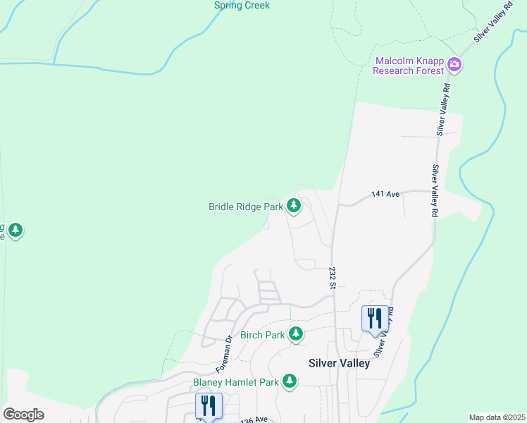 map of restaurants, bars, coffee shops, grocery stores, and more near 14085 230 Street in Maple Ridge