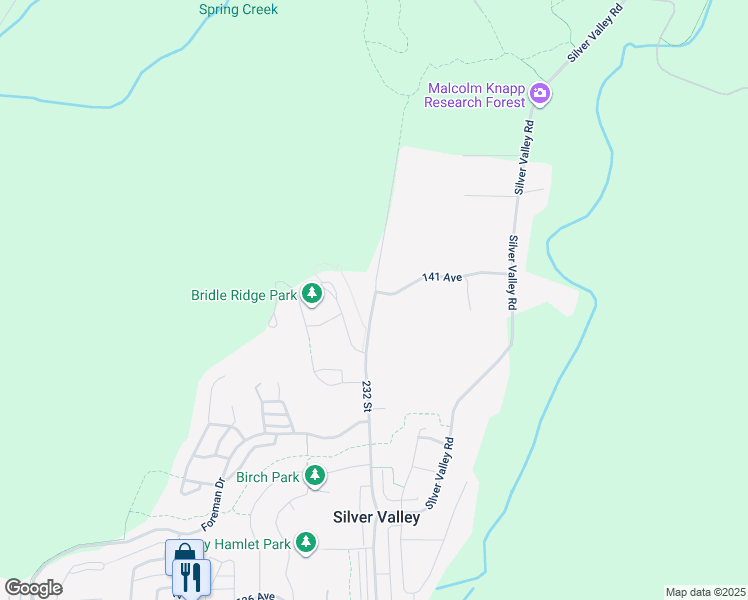 map of restaurants, bars, coffee shops, grocery stores, and more near 14083 Marc Road in Maple Ridge