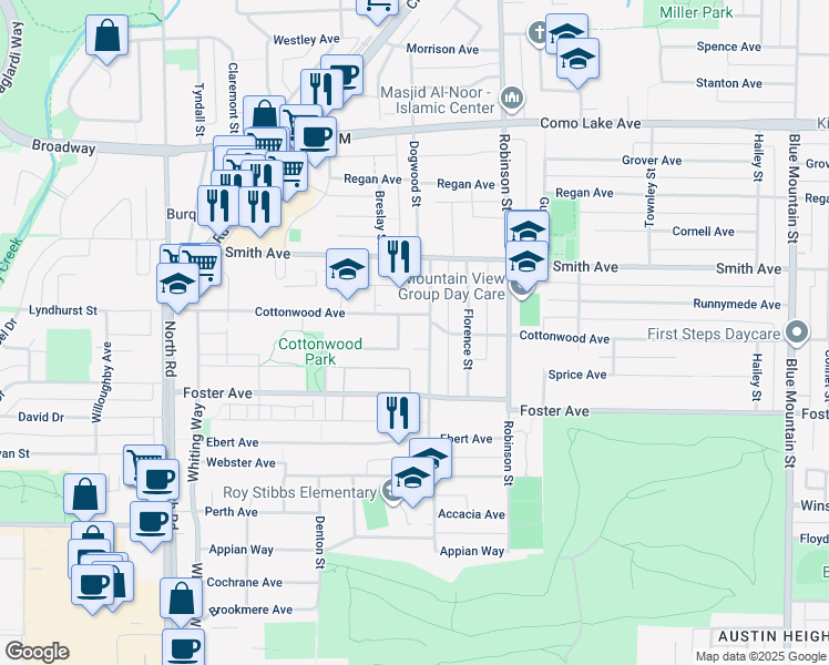 map of restaurants, bars, coffee shops, grocery stores, and more near 678 Fairview Street in Coquitlam