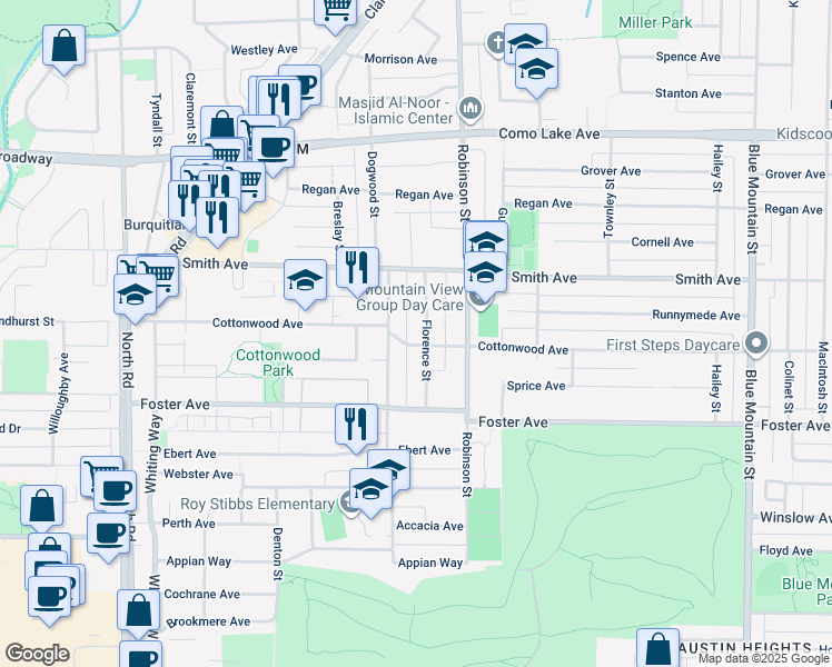 map of restaurants, bars, coffee shops, grocery stores, and more near 680 Florence Street in Coquitlam