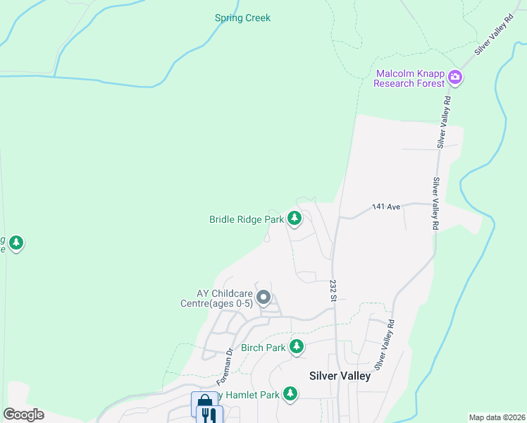 map of restaurants, bars, coffee shops, grocery stores, and more near 13967 Anderson Creek Drive in Maple Ridge