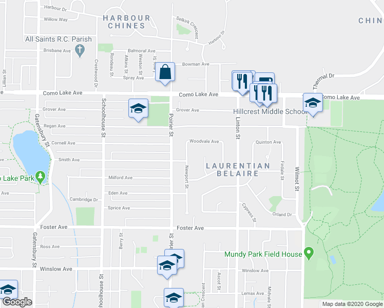 map of restaurants, bars, coffee shops, grocery stores, and more near 707 Newport Street in Coquitlam