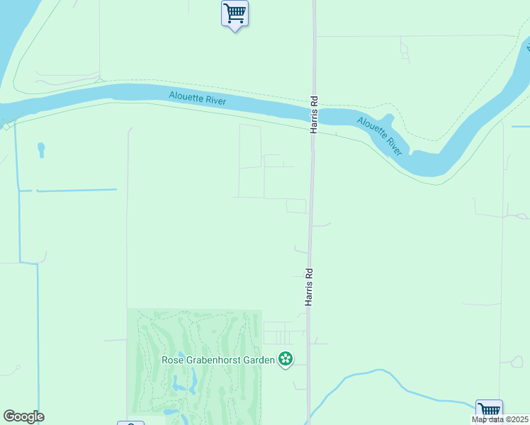 map of restaurants, bars, coffee shops, grocery stores, and more near 14227 Harris Road in Pitt Meadows