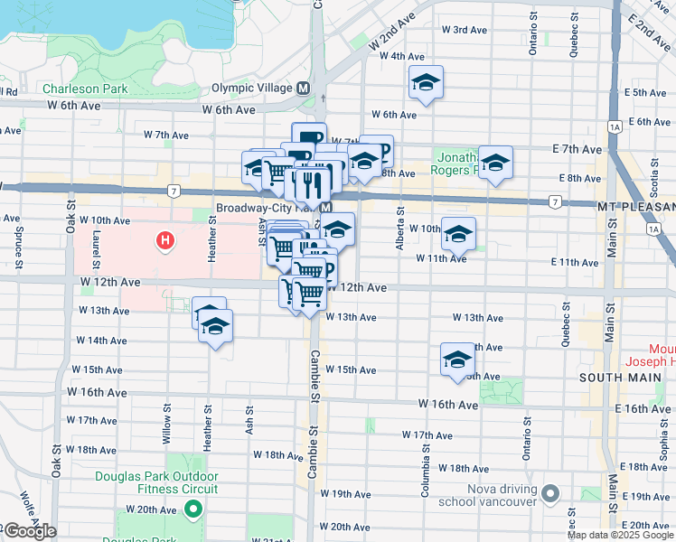 map of restaurants, bars, coffee shops, grocery stores, and more near 4668 Clovelly Walk in West Vancouver