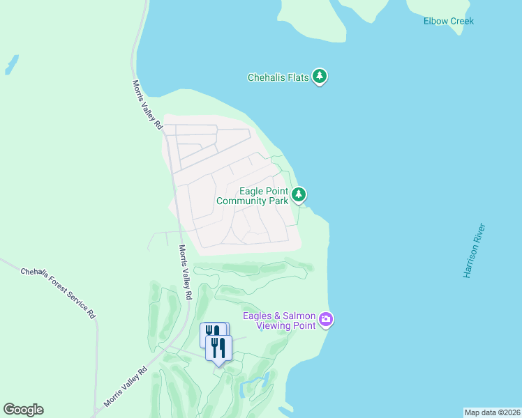 map of restaurants, bars, coffee shops, grocery stores, and more near 14550 Morris Valley Road in Harrison Mills