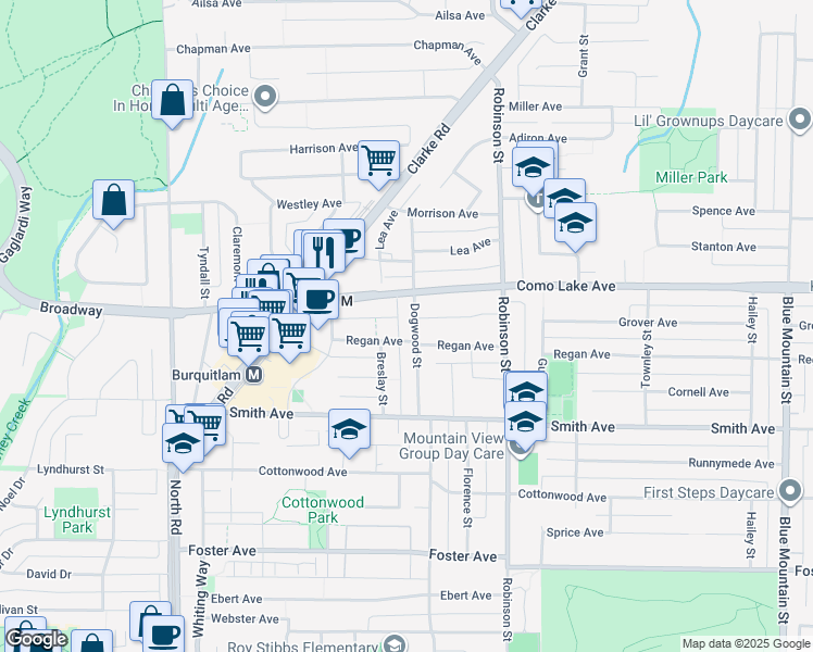 map of restaurants, bars, coffee shops, grocery stores, and more near 750 Dogwood Street in Coquitlam