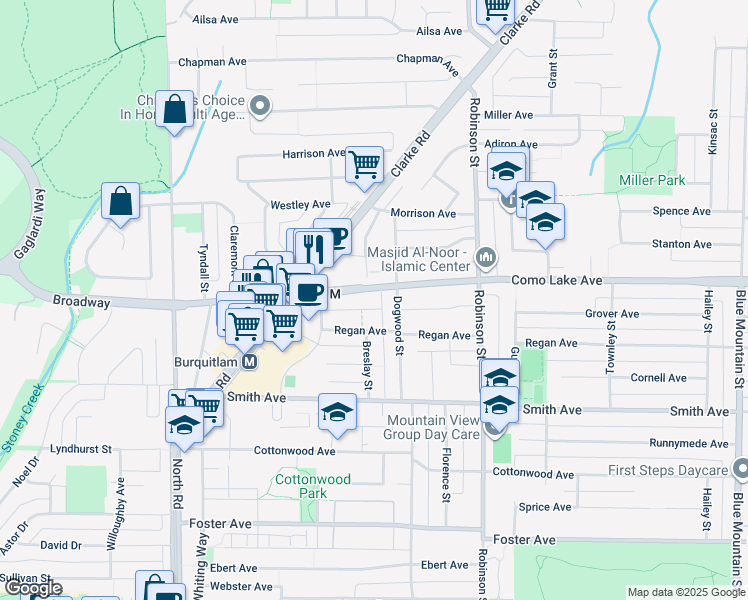 map of restaurants, bars, coffee shops, grocery stores, and more near 630 Como Lake Avenue in Coquitlam