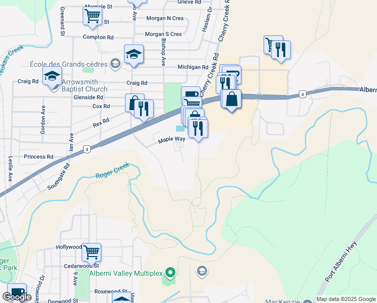 4890 Cherry Creek Road, Port Alberni BC Walk Score