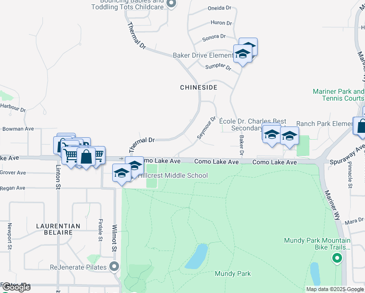 map of restaurants, bars, coffee shops, grocery stores, and more near 818 Seymour Drive in Coquitlam