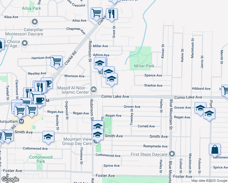 map of restaurants, bars, coffee shops, grocery stores, and more near 803 Como Lake Avenue in Coquitlam