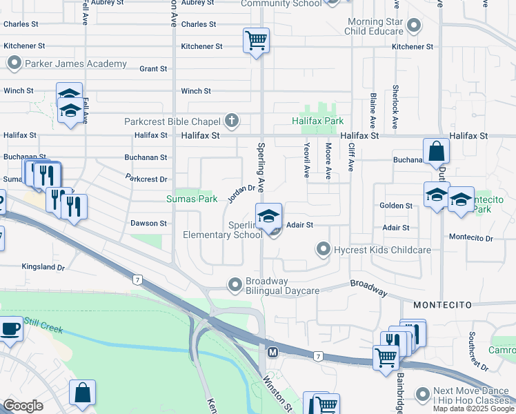 map of restaurants, bars, coffee shops, grocery stores, and more near 2188 Dauphin Place in Burnaby