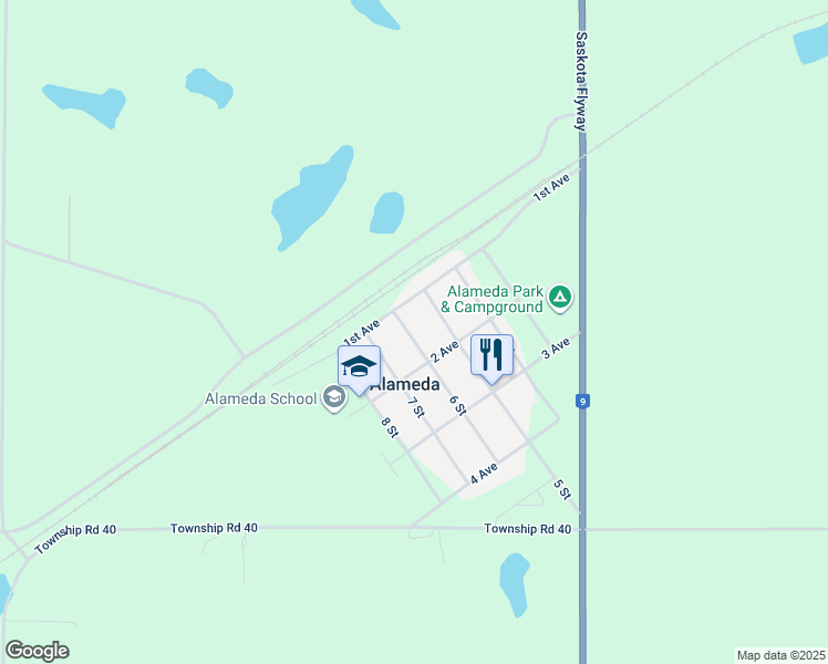 map of restaurants, bars, coffee shops, grocery stores, and more near 115 6 Street in Alameda