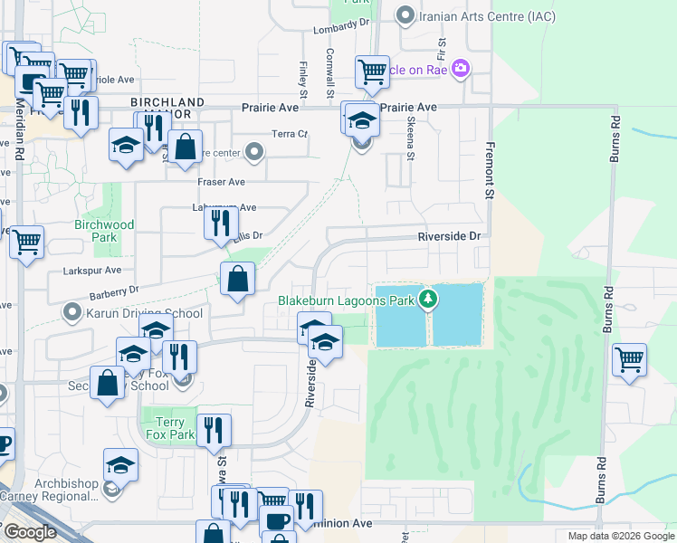 map of restaurants, bars, coffee shops, grocery stores, and more near 946 Tulameen Place in Port Coquitlam