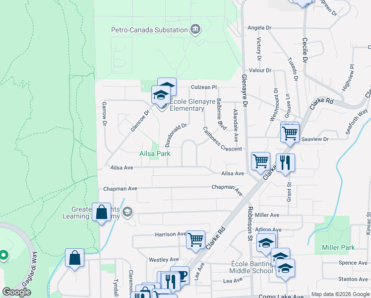 map of restaurants, bars, coffee shops, grocery stores, and more near 862 Wallace Wynd in Port Moody