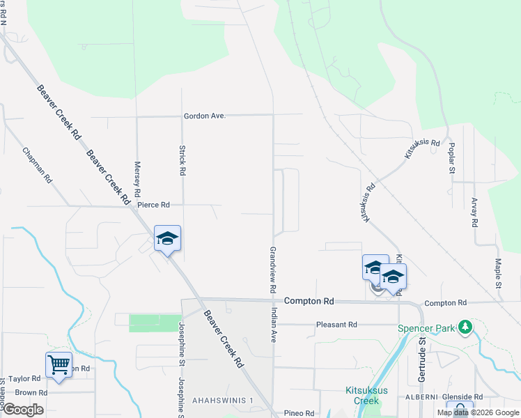 map of restaurants, bars, coffee shops, grocery stores, and more near 5327 Otter Place in Port Alberni