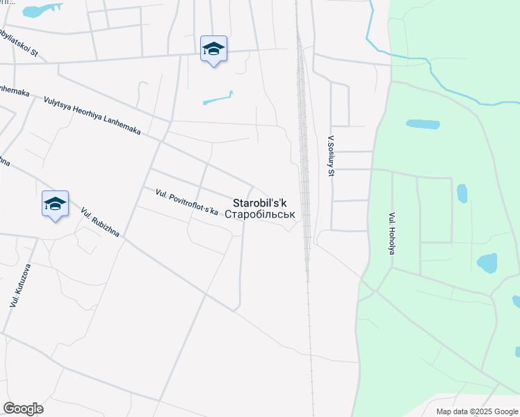 map of restaurants, bars, coffee shops, grocery stores, and more near in Starobil's'k