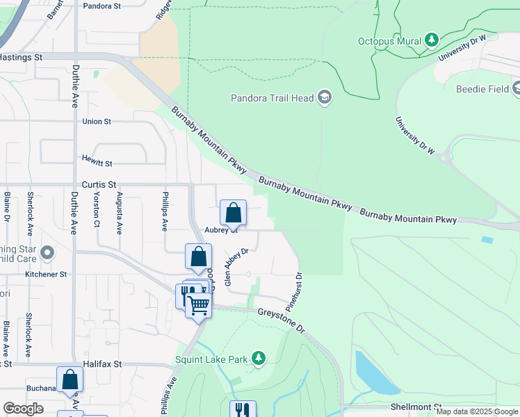 map of restaurants, bars, coffee shops, grocery stores, and more near 1756 Garden Avenue in North Vancouver
