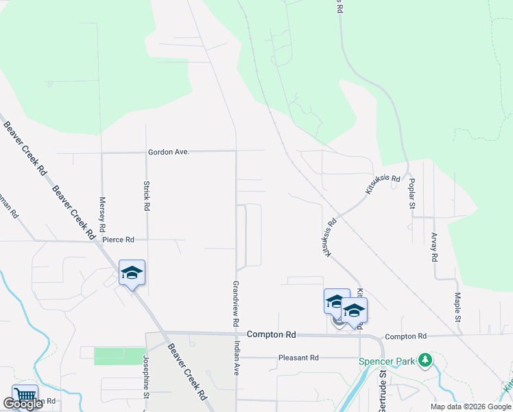 map of restaurants, bars, coffee shops, grocery stores, and more near 5555 Grandview Road in Port Alberni