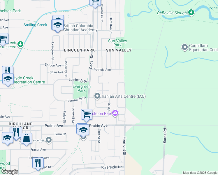 map of restaurants, bars, coffee shops, grocery stores, and more near 779 Alder Place in Port Coquitlam