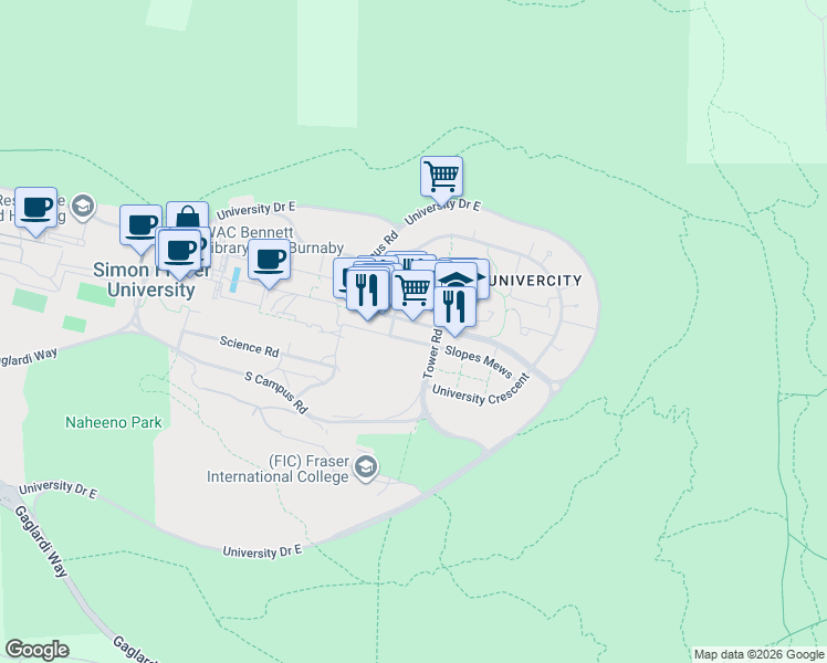 map of restaurants, bars, coffee shops, grocery stores, and more near 9009 Cornerstone Mews in Burnaby