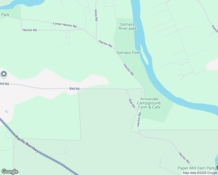 map of restaurants, bars, coffee shops, grocery stores, and more near 7201 Bell Road in Port Alberni