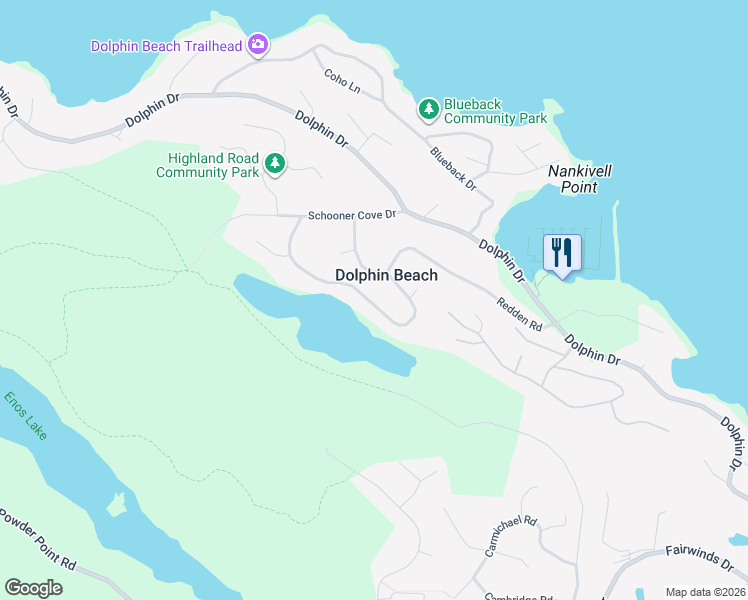 map of restaurants, bars, coffee shops, grocery stores, and more near 3401 Rockhampton Road in Nanoose Bay