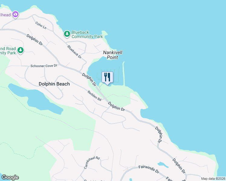 map of restaurants, bars, coffee shops, grocery stores, and more near 3555 Outrigger Road in Nanoose Bay