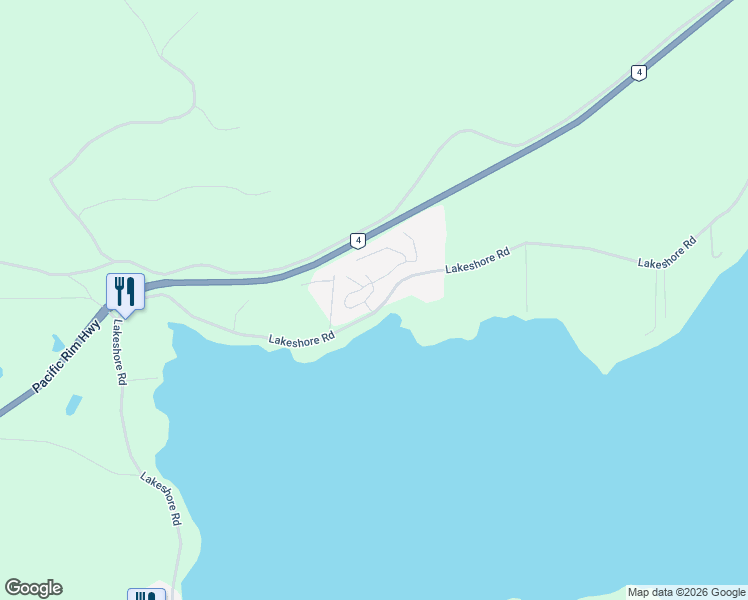 map of restaurants, bars, coffee shops, grocery stores, and more near 10325 Lakeshore Road in Port Alberni