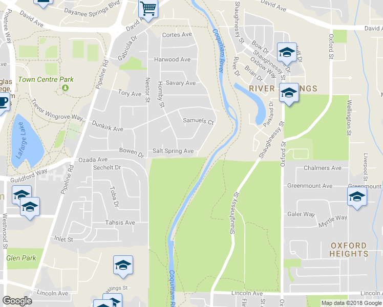 map of restaurants, bars, coffee shops, grocery stores, and more near 3240 Salt Spring Avenue in Coquitlam