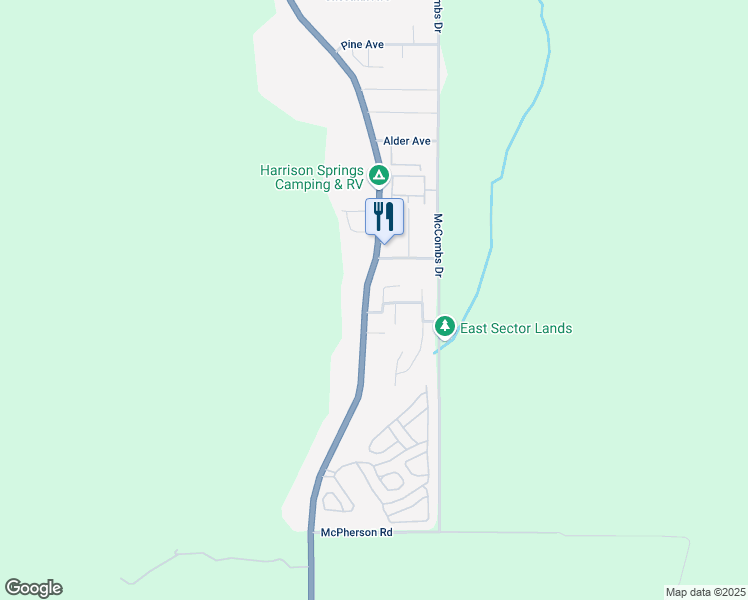 map of restaurants, bars, coffee shops, grocery stores, and more near 822 Hot Springs Road in Harrison Hot Springs