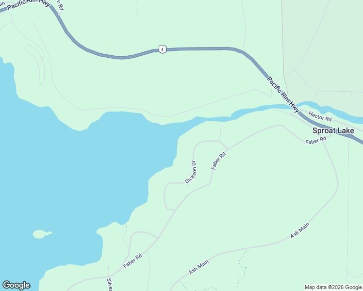 map of restaurants, bars, coffee shops, grocery stores, and more near 8253 Dickson Drive in Port Alberni
