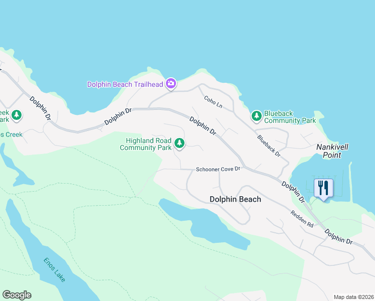 map of restaurants, bars, coffee shops, grocery stores, and more near 3320 Henley Place in Nanoose Bay