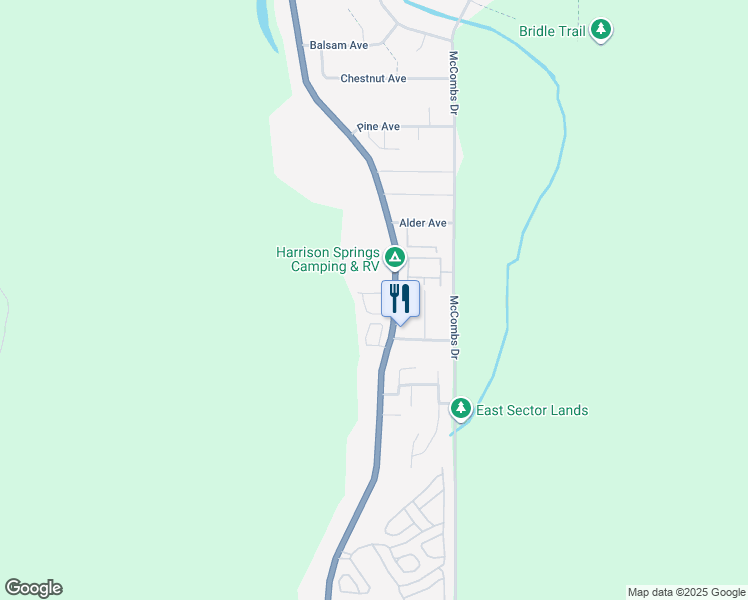 map of restaurants, bars, coffee shops, grocery stores, and more near 750 Hot Springs Road in Harrison Hot Springs