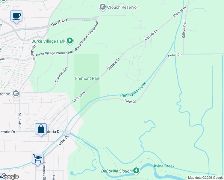 map of restaurants, bars, coffee shops, grocery stores, and more near 4163 Cedar Drive in Coquitlam